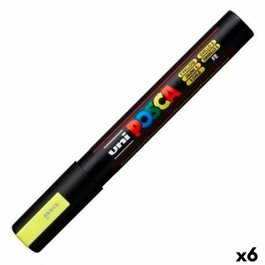 POSCA Marcador de Pintura PC-5M Amarillo Fluor (Set de 6)