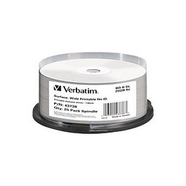 Verbatim 43738 Discos Blu-ray BD-R 25 GB, Pack de 25, Imprimibles