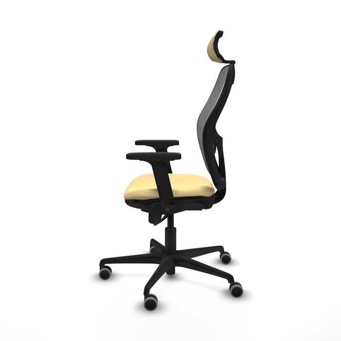 PIQUERAS Y CRESPO Silla de oficina Jorquera con mecanismo Sincro, Crema y Gris