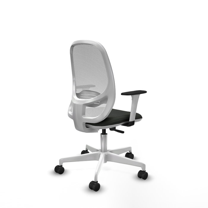 PIQUERAS Y CRESPO Silla de oficina Cilanco con mecanismo Sincro, Tela Negra y Malla Blanca