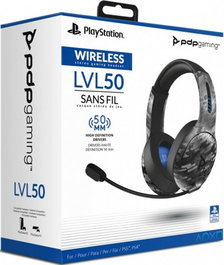 PDP Auriculares LVL50 Wireless Negro Camo para PS5