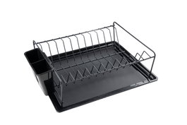 Hermia SM011-B Escurreplatos de Metal Negro 35.5x29.5x11 cm