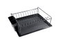 Hermia SM011-B Escurreplatos de Metal Negro 35.5x29.5x11 cm