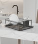 Hermia SM011-B Escurreplatos de Metal Negro 35.5x29.5x11 cm