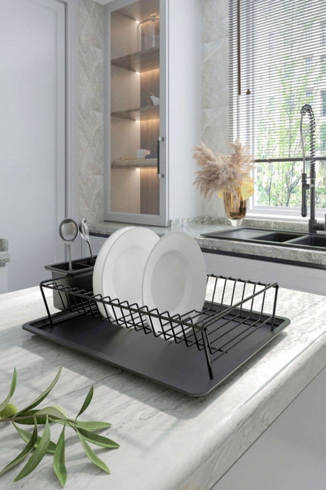 Hermia SM011-B Escurreplatos de Metal Negro 35.5x29.5x11 cm Hermia SM011-B Escurreplatos de Metal Negro 35.5x29.5x11 cm