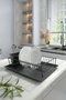 Hermia SM011-B Escurreplatos de Metal Negro 35.5x29.5x11 cm