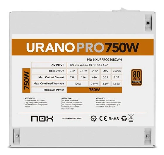 NOX Urano PRO White 750W Bronze Blanco