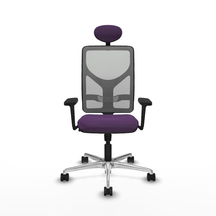 PIQUERAS Y CRESPO Silla de oficina Motilla con mecanismo Sincro, Morado y Gris