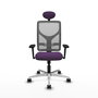 PIQUERAS Y CRESPO Silla de oficina Motilla con mecanismo Sincro, Morado y Gris