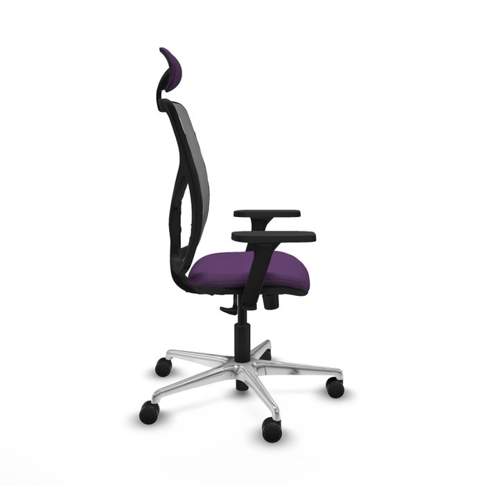 PIQUERAS Y CRESPO Silla de oficina Motilla con mecanismo Sincro, Morado y Gris