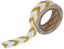 Innspiro Cinta Masking Tape Washi Serie Metal Dorado 15mm x 10m