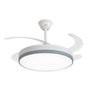 HTW Ventilador de techo con aspas retráctiles, 65W, 6 velocidades, blanco, Ø106 cm