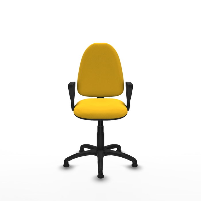 PIQUERAS Y CRESPO Silla de oficina Aýna Amarillo con Brazos Fijos