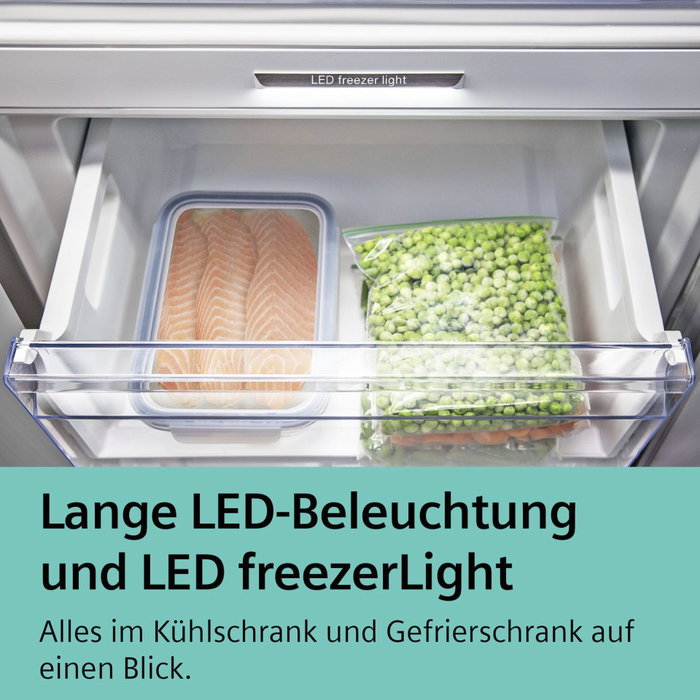 Siemens KG39NAIBT Frigorífico Combinado NoFrost iQ500 363 L Acero Inoxidable