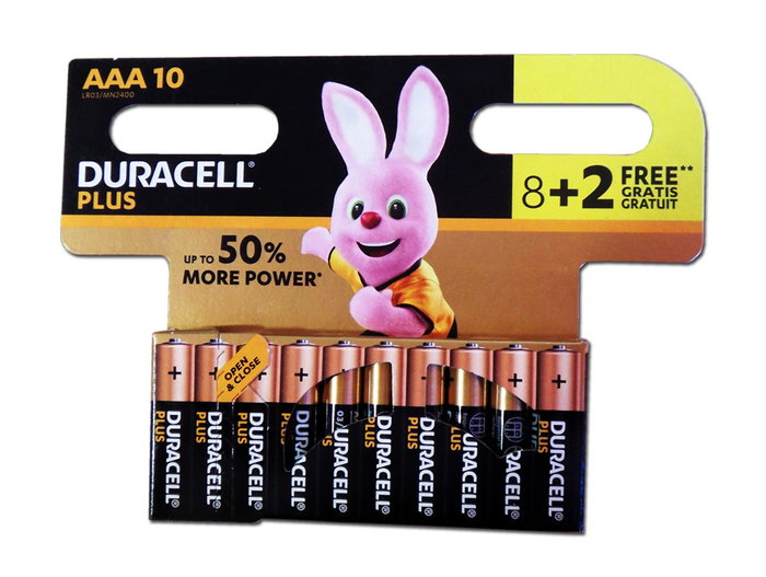 Duracell Pilas Alcalina AAA K4 Plus Power Blíster 8+2 (LR03) Duracell Pilas Alcalina AAA K4 Plus Power Blíster 8+2 (LR03)