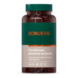 BONUSAN Cordyceps Sinensis Mycelium 90 Cápsulas Estandarizado 6% Ácidos Cordicépticos
