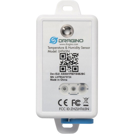 Dragino LHT65N-EU868-E3 Sensor LoRaWAN Temperatura y Humedad -40°C a 80°C 0-96% Interior/Exterior