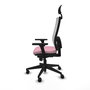 PIQUERAS Y CRESPO Silla de oficina Horna con mecanismo Sincro, Rosa y Blanco
