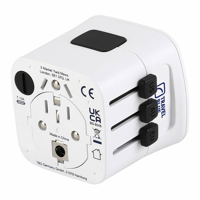 Travel Blue Adaptador para enchufe entrada universal a 150 países Travel Blue Adaptador para enchufe entrada universal a 150 países