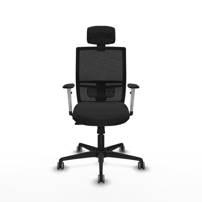 PIQUERAS Y CRESPO Silla de oficina Yunquera con mecanismo Sincro/Traslack y cabecero regulable, Negro PIQUERAS Y CRESPO Silla de oficina Yunquera con mecanismo Sincro/Traslack y cabecero regulable, Negro