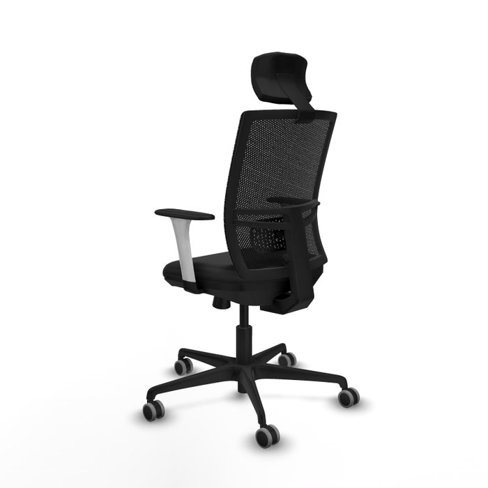PIQUERAS Y CRESPO Silla de oficina Yunquera con mecanismo Sincro/Traslack y cabecero regulable, Negro PIQUERAS Y CRESPO Silla de oficina Yunquera con mecanismo Sincro/Traslack y cabecero regulable, Negro
