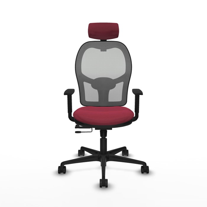 PIQUERAS Y CRESPO Silla de oficina Jorquera con mecanismo Sincro/Traslack, Tela Granate y Malla Gris PIQUERAS Y CRESPO Silla de oficina Jorquera con mecanismo Sincro/Traslack, Tela Granate y Malla Gris