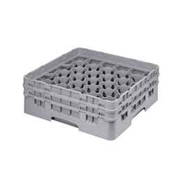 CAMBRO Cesta de lavado 30 comp. 2 alturas Gris claro