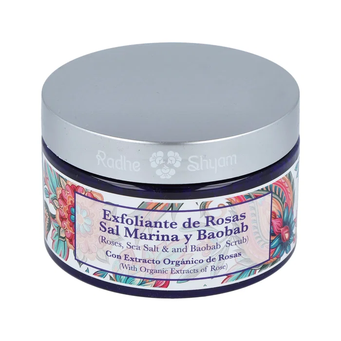 Radhe Shyam Exfoliante de Rosas, Sal Marina y Baobab 300 gr Radhe Shyam Exfoliante de Rosas, Sal Marina y Baobab 300 gr