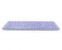 Rapoo E9700M Teclado Inalámbrico RF + Bluetooth 5.0, 100% Completo con Touchpad, Color Púrpura, Idioma Inglés Internacional, Diseño Ultrafino de Aluminio, 99 Teclas, para Oficina