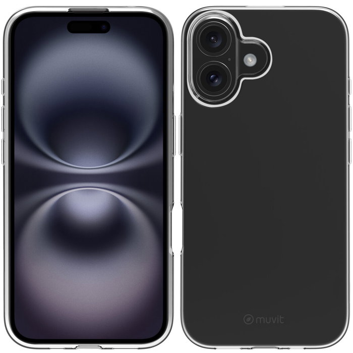 Muvit Funda Recycletek para Apple iPhone 16 Transparente Muvit Funda Recycletek para Apple iPhone 16 Transparente