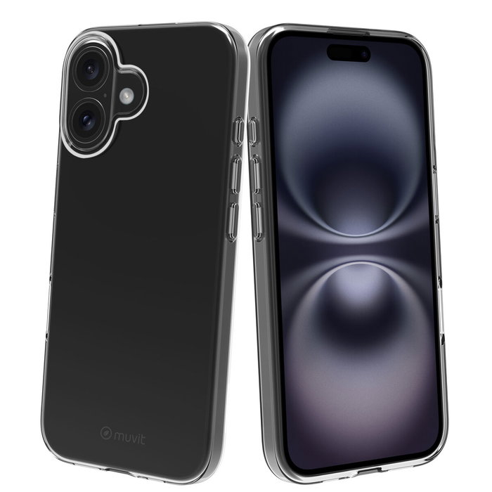 Muvit Funda Recycletek para Apple iPhone 16 Transparente Muvit Funda Recycletek para Apple iPhone 16 Transparente
