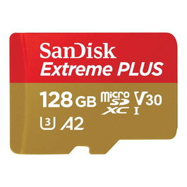 SanDisk Extreme PLUS microSDXC tarjeta microSDXC 128 GB velocidad 200 MB/s escritura 90 MB/s UHS-I U3 V30 A2 para grabación 4K en cámaras de acción drones smartphones tablets