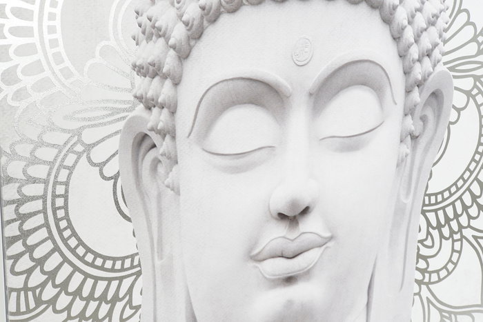 DKD Home Decor Cuadro de Buda en Lienzo 82,5x4,5x122,5 cm