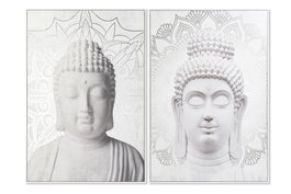 DKD Home Decor Cuadro de Buda en Lienzo 82,5x4,5x122,5 cm