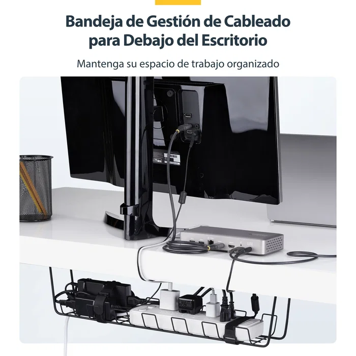 StarTech.com Bandeja de gestión de cables S1MB-DESK-CABLE-TRAY Negro StarTech.com Bandeja de gestión de cables S1MB-DESK-CABLE-TRAY Negro
