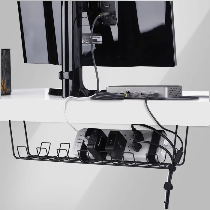 Startech Bandeja de gestión de cables para debajo del escritorio TAA