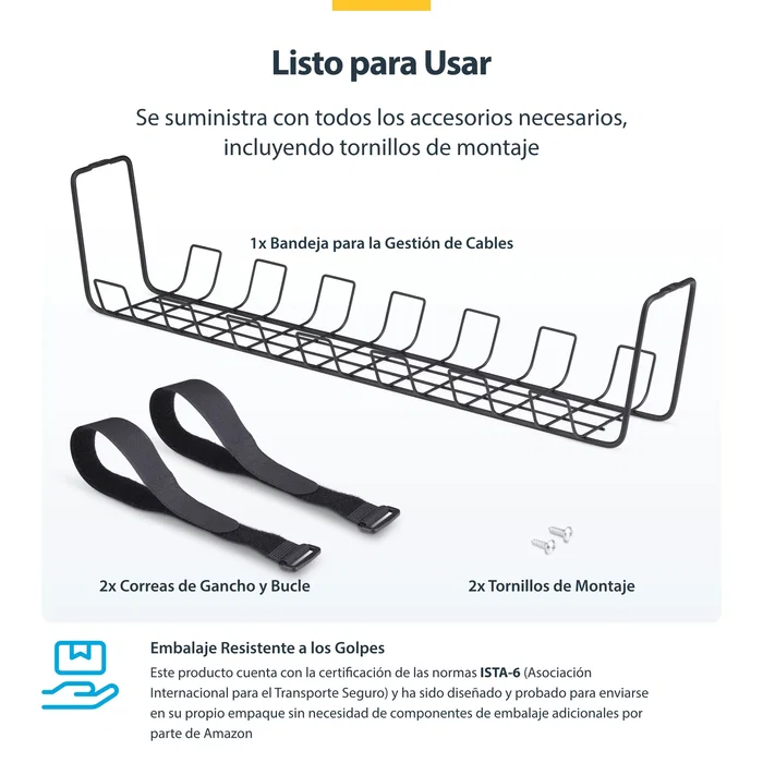StarTech.com Bandeja de gestión de cables S1MB-DESK-CABLE-TRAY Negro StarTech.com Bandeja de gestión de cables S1MB-DESK-CABLE-TRAY Negro