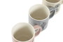 DKD Home Decor Juego de tazas Botanico 4 unidades surtidas de porcelana 400ml