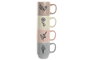 DKD Home Decor Juego de tazas Botanico 4 unidades surtidas de porcelana 400ml