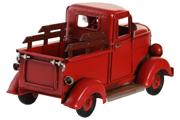 DKD Home Decor Vehículo Decoración Vintage Metal Set 3 Unidades Surtidas Colores Amarillo, Negro y Rojo 7.5 x 9.5 x 17 cm