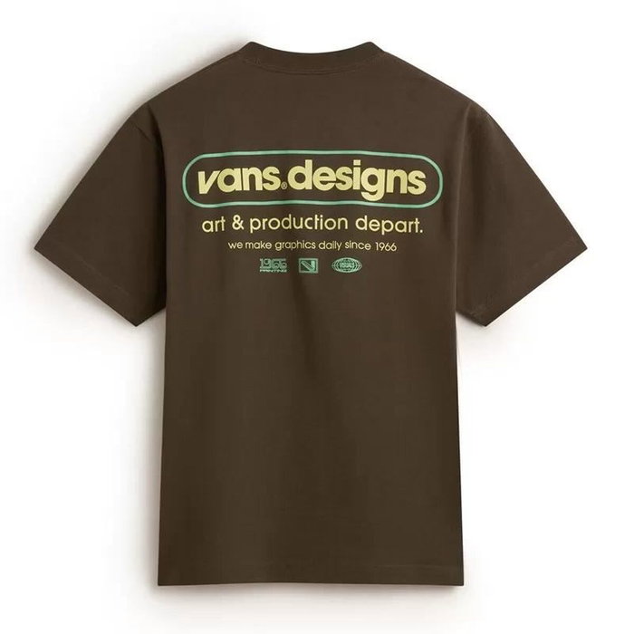 Camiseta de Manga Corta Hombre Vans Art Production Marrón 15-16 Años