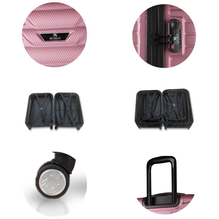 Zoozie Bags Maleta 6001 Oro Rosa Grande 75x47x30 cm ABS Ruedas 360 Candado Codificado Zoozie Bags Maleta 6001 Oro Rosa Grande 75x47x30 cm ABS Ruedas 360 Candado Codificado