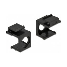 DeLOCK Cubierta Keystone Negro con Durchfuehrung de 9,7 mm, 4 piezas