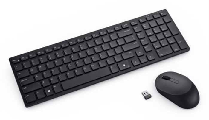 Dell Teclado y ratón inalámbrico KM555 Silent 2.4 GHz Bluetooth 5.1 QWERTY Español Negro