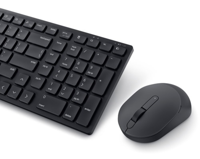 Dell Teclado y ratón inalámbrico KM555 Silent 2.4 GHz Bluetooth 5.1 QWERTY Español Negro