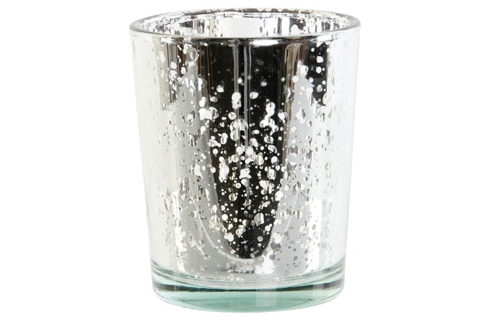 DKD Home Decor Portavelas de Cristal y Metal Estrella Plateado