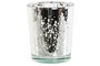 DKD Home Decor Portavelas de Cristal y Metal Estrella Plateado