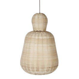 DKD Home Decor Lámpara de Techo de Ratán 34x34x52 cm