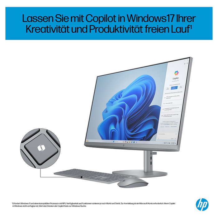 HP AIO 27-CS0075NG U7-155H Ordenador de sobremesa todo en uno, 27 pulgadas, 32GB de RAM