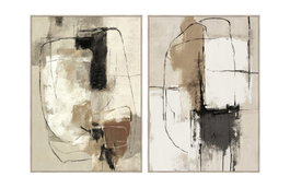 DKD Home Decor Cuadro Lienzo Abstracto Pack de 2